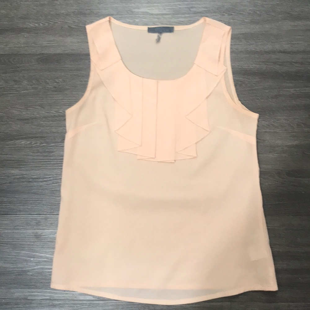 Boutique sleeveless Tank with Ruffle